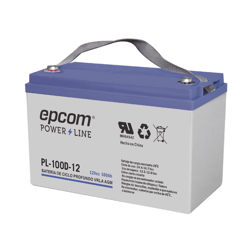 [PL-100-D12] Acumulador EPCOM 12V, 100Ah Te