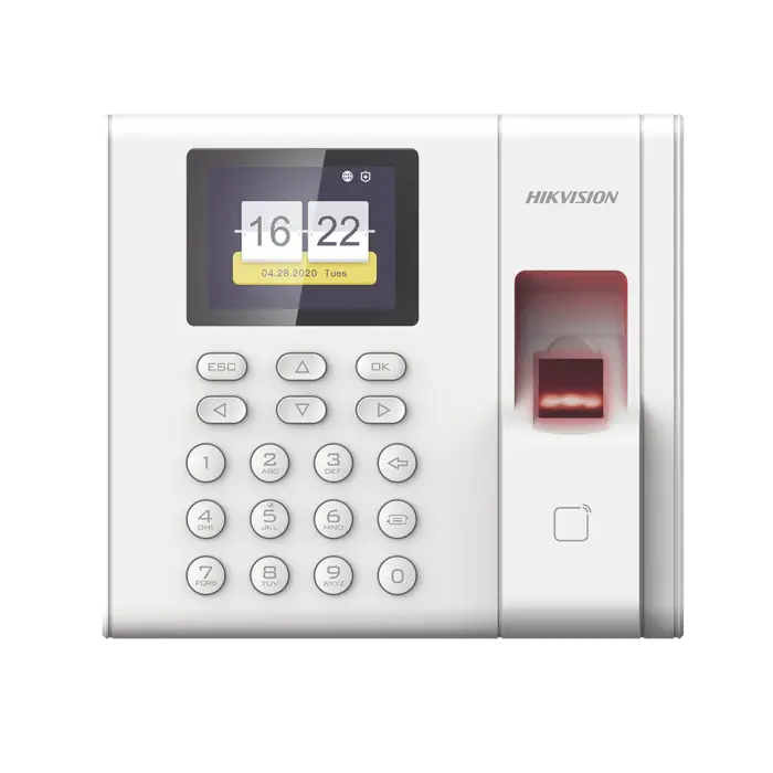 [DS-K1A8503EF-B] Checador de Huella con Batería de Respaldo / Reportes por USB / 1,000 Usuarios / 1000 Huellas / 100,000 Registros / Lector de Tarjetas EM / Uso con iVMS-4200.