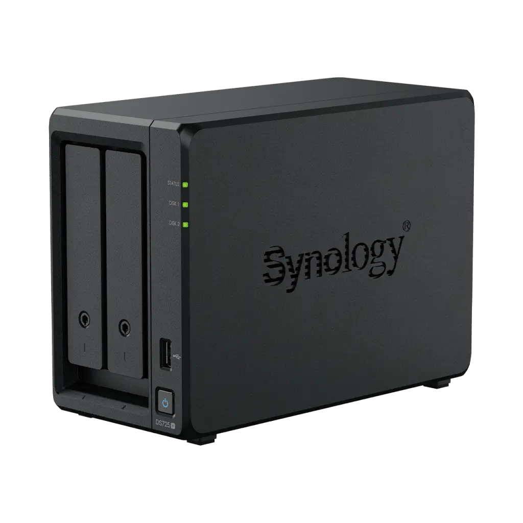 [DS725+] NAS Synology DiskStation DS725+ | 2 Bahías | Expandible hasta 7 Unidades | 2 Ranuras M.2 NVMe | Puerto 2.5GbE | Rendimiento 276 MB/s Lectura y 224 MB/s Escritura | Compatible con Unidad de Expansión DX525.
