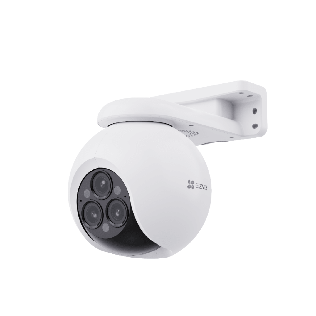 Cámara PT / Wi-Fi / Triple Lente / Panorámica 360° / Resolución 2k+ / Visión Nocturna a color  / IA Detección de Humanos y Vehiculos / Alarma con Sirena y Luz / IP67