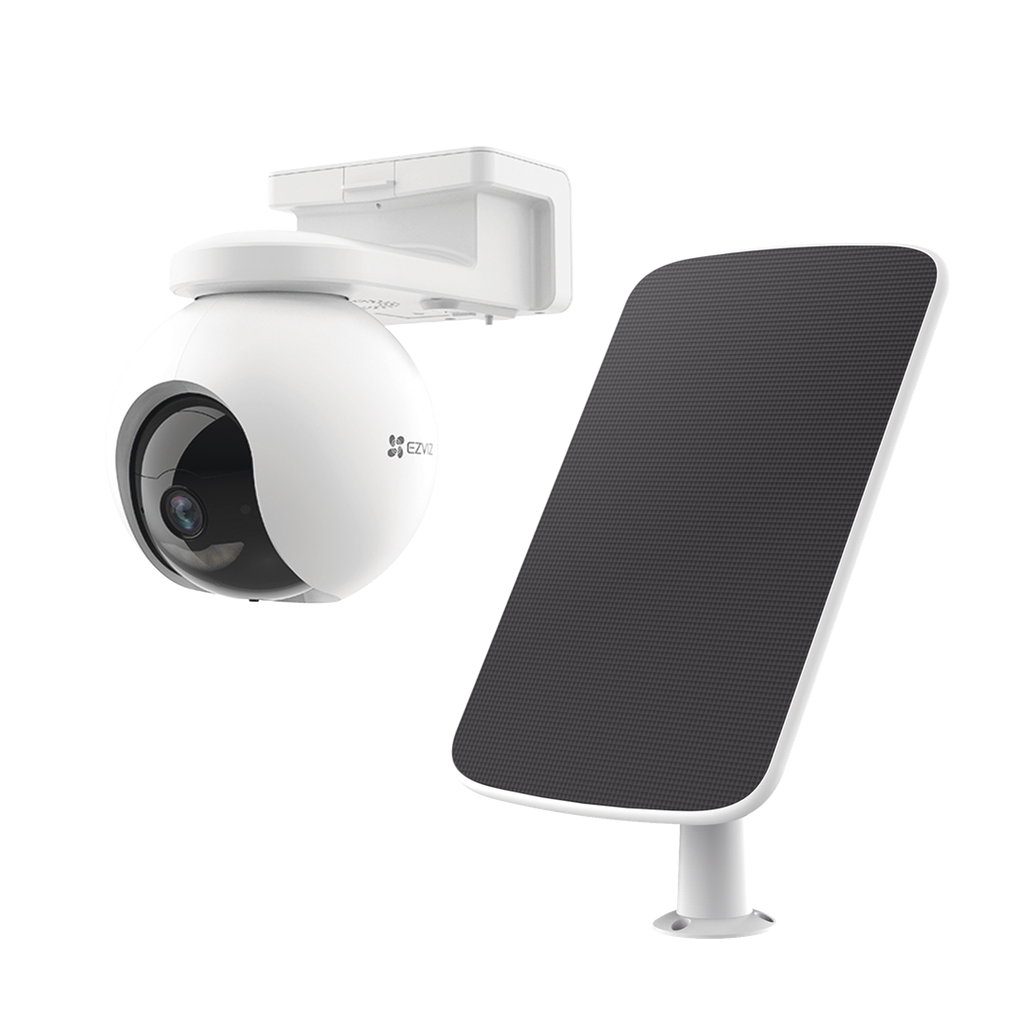 Kit de Cámara de Batería Recargable  y Panel Solar / Wi-Fi / Almacenamiento Gratuito en Memoria Interna de 32 GB / Incluye 1 pieza de CS-HB8 y 1 Pieza de CS-CMT-SOLARPANEL-E