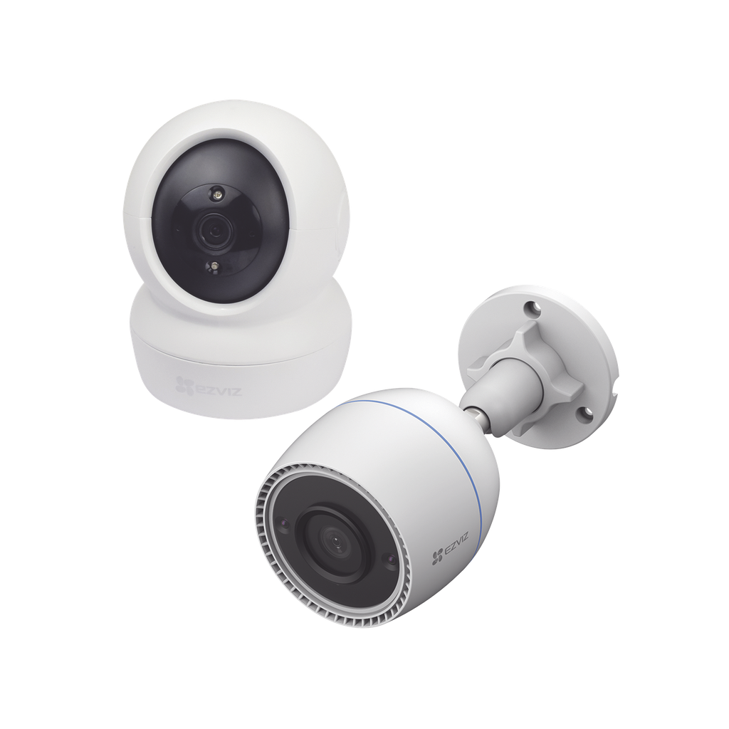 Kit de cámaras WiFi / Incluye 1 pieza C6N  Para Uso en Interior y 1 pieza CS-C3TN Para Uso en Exterior / Detección de Movimiento / Notificaciones Instantáneas