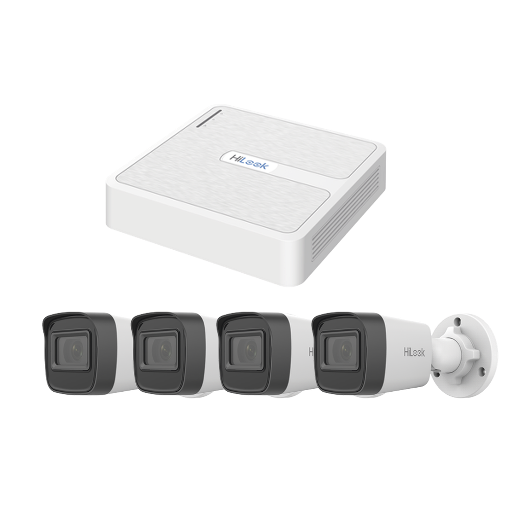 [KIPH4B/2MP] Kit IP 2 Megapixel / NVR de 8 Canales con 8 Puertos PoE  / 4 Cámaras IP Bala para Exterior