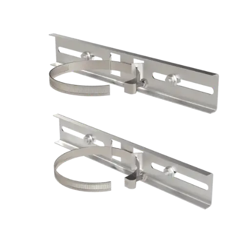 [PST-MOUNT-POLE-V3] Montaje de Metal Galvanizado para Poste Universal para Gabinetes de Ancho Hasta 30 cm.