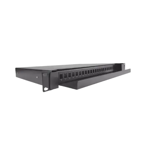 [LP-ODF-8002] Distribuidor de Fibra Óptica deslizable, vacío, 19in, acepta 24 adaptadores "LC Duplex" o "LC Simplex" o 24 "SC" Simplex, 1U