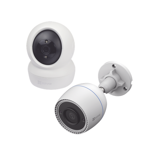 [KIT-C6N/C3TN] Kit de cámaras WiFi / Incluye 1 pieza C6N  Para Uso en Interior y 1 pieza CS-C3TN Para Uso en Exterior / Detección de Movimiento / Notificaciones Instantáneas