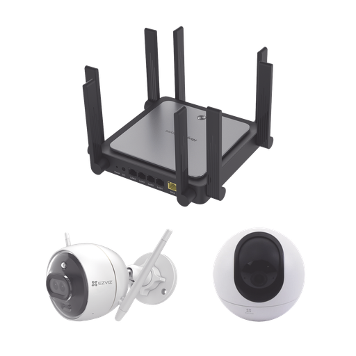 [RGEW3200GXPRO/C6/C3X] Kit de Router Ruijie Con Cámara EZVIZ / I Incluye 1 PZA CS-C6 / 1PZ C3X / Un Router RGEW3200GXPRO